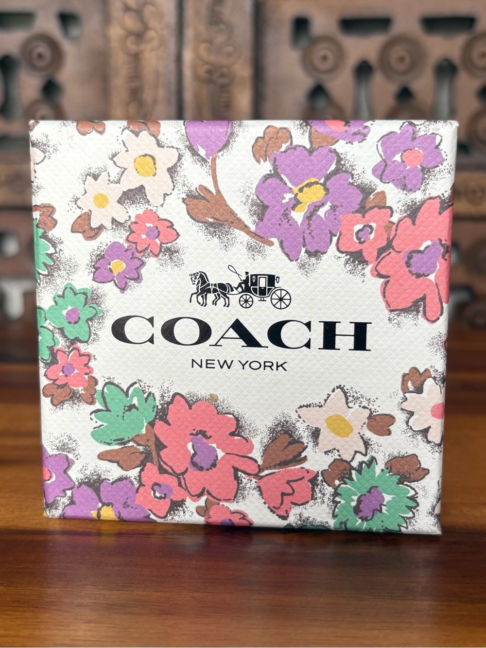 Coach Tea Rose Pendant Necklace and Earrings Gift Set - NWT/ Box - Picture 7 of 8